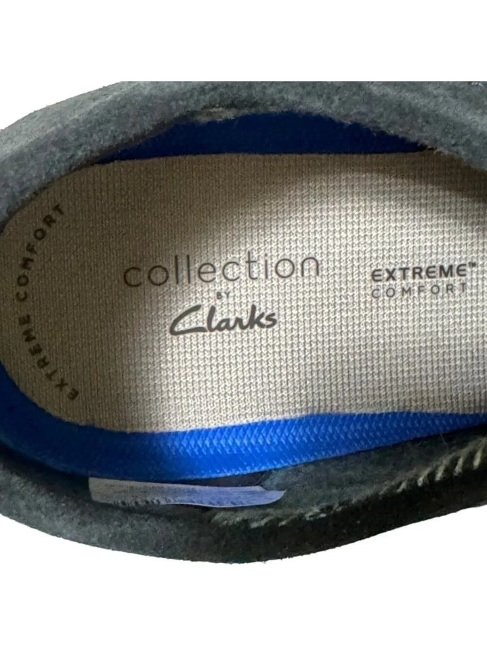 Clarks Mens Shacre II Step Moc Loafers Size 12 Wide Blue Casual Suede Textile